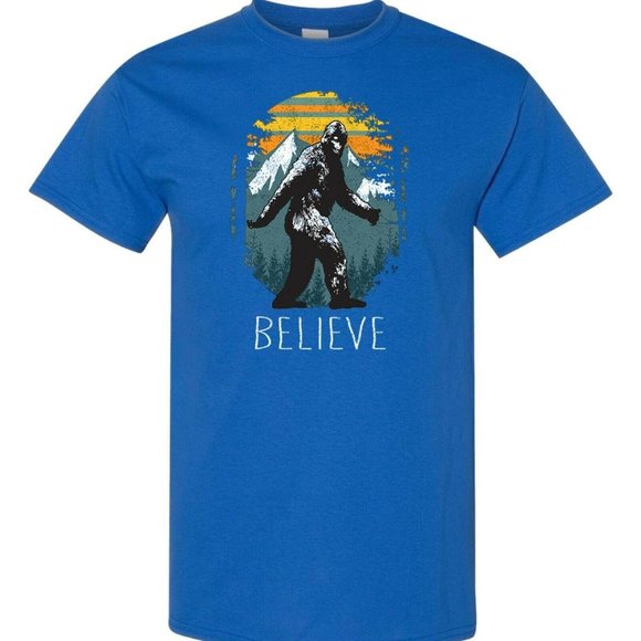Sasquatch Believe Mountains Bigfoot Short Sleeve - Picture 10 of 10